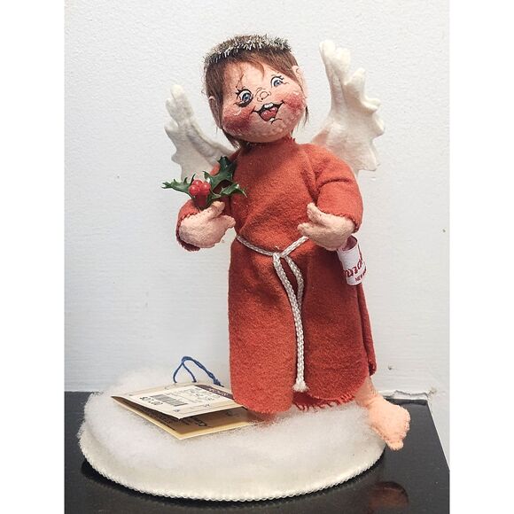 Annalee 1994 Naughty Angel Christmas Doll Red w/ Black Eye 7" MISSING SLINGSHOT - Picture 1 of 8
